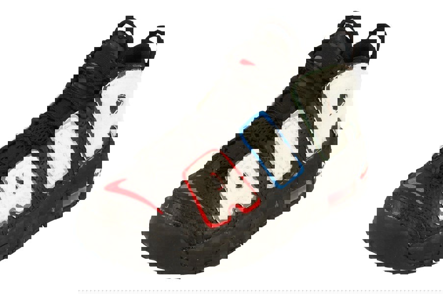 Nike Air More Uptempo GS Basketball Trainers Dq7780  001 - Black University Red White 001 - Photo 0