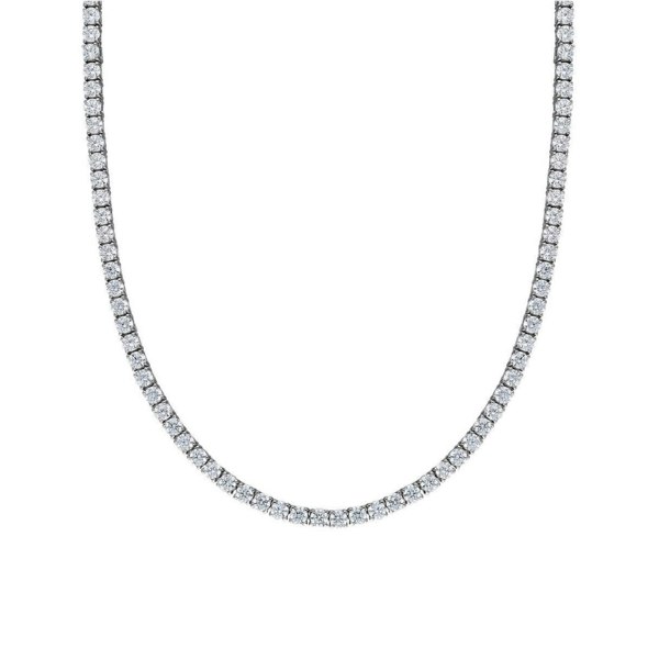 Spero London Sterling Silver Large Tennis Necklace - 3mm