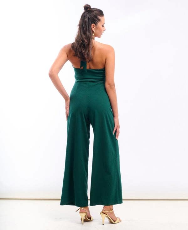 Needs No Label Green Hardware Halterneck Jumpsuit