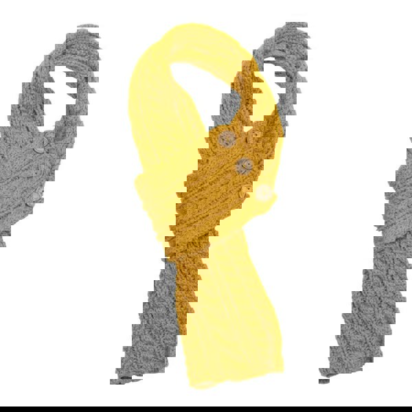 Aran Cable Button Wrap Scarf 