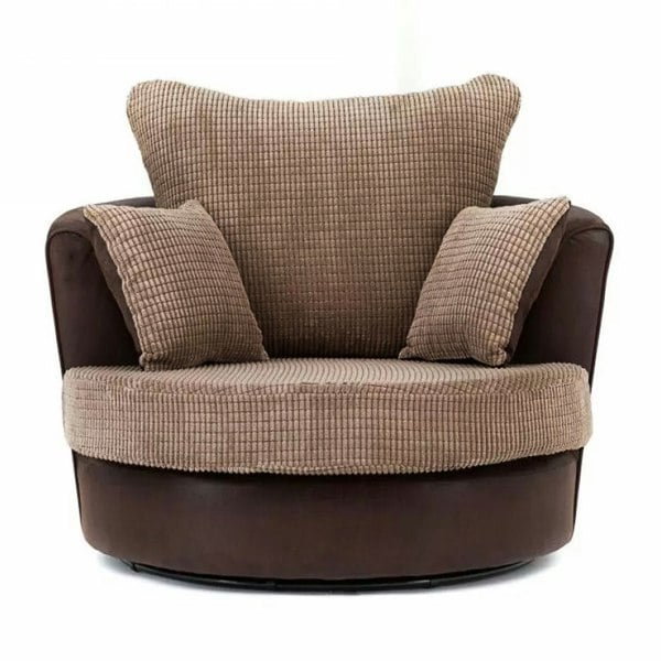 Furnishings For Less Luca Fabric Swivel Chair