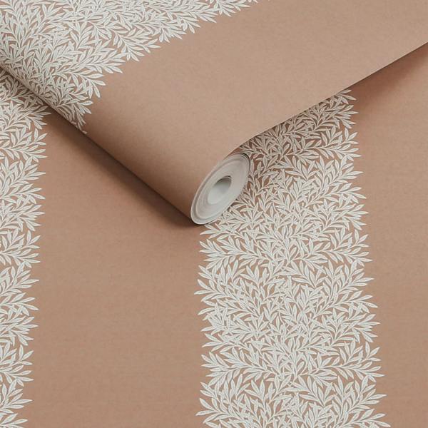 William Morris at Home Willow Stripe Rose Wallpaper
