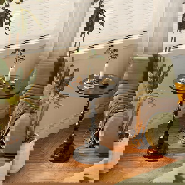 Xanthe Small Round Side Table, Black or White-Weilai Concept-Weilai Concept