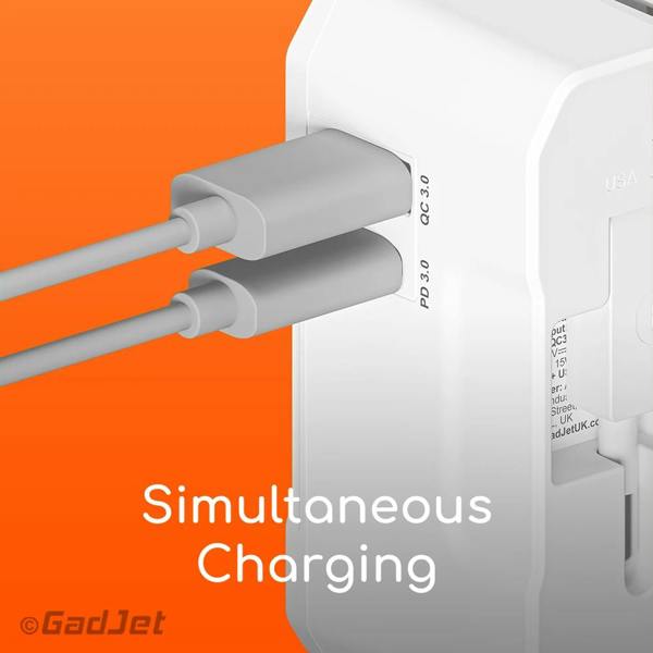 GadJet Rapid 2-Port World Travel Adapter