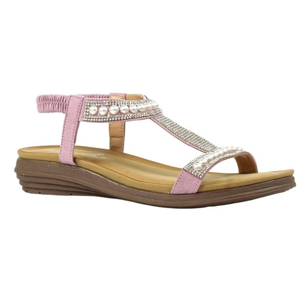 Lunar Womens/Ladies Tancy Pearl Sandals - Lilac