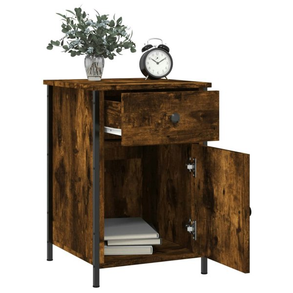 Berkfield Bedside Cabinets 2 pcs Smoked Oak 40x42x60 cm Engineered Wood