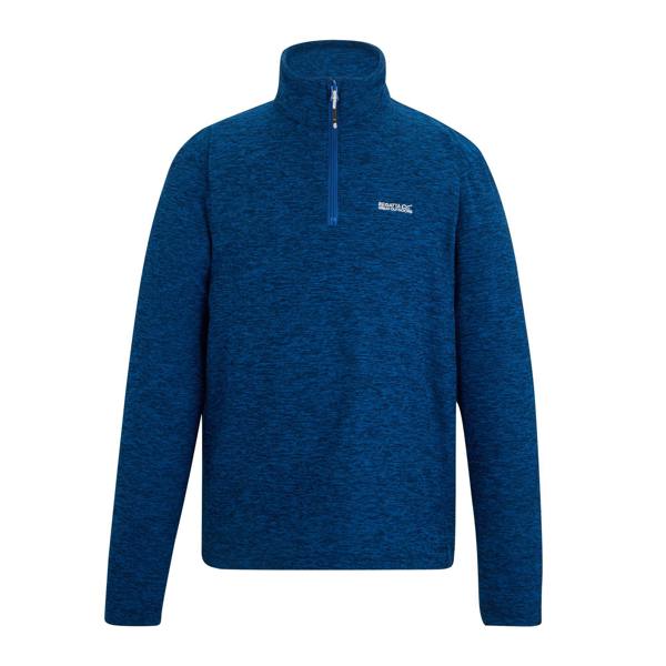 Regatta Mens Thompson Marl Half Zip Fleece Jacket - Snorkel Blue - 