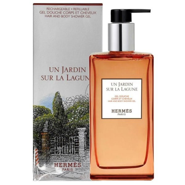 Hermes Un Jardin sur la Lagune Hair and Body Shower Gel 200ml Refillable