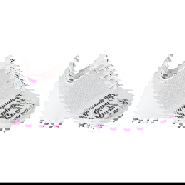 Umbro Mens Velocita Decima Pro Artificial Ground Football Boots - White/Black/Pink Glow - 