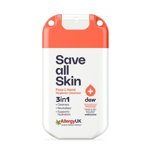 Dew 3-in-1 Face & Hand Hygienic Cleanser 30ml mist - Energy Orange / White