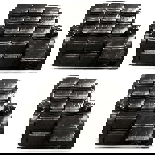 Venlo Leather Reclining Sofa Suite 3 + 2 Seater - 2