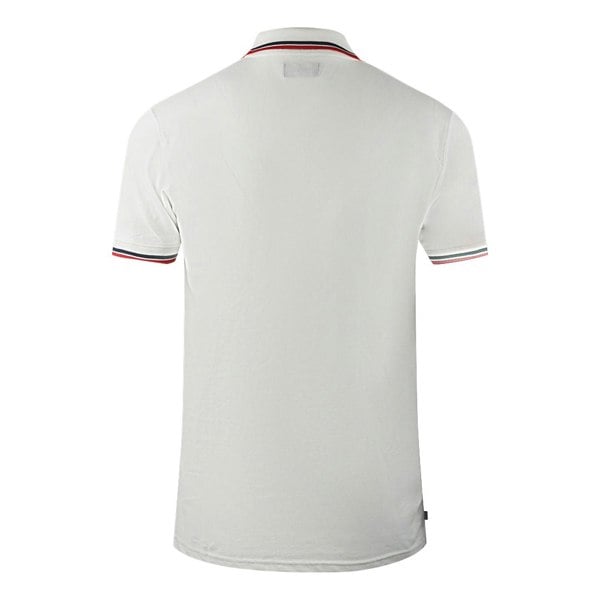 Aquascutum Twin Tipped Collar Brand Logo White Polo Shirt - White