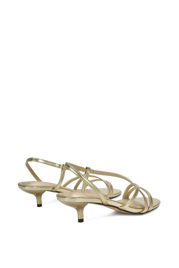 XY LONDON Slip On Strappy Slingback Kitten Heeled Sandals