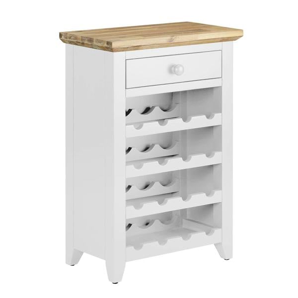 Statement Furniture Florence Wine Rack with Drawer Wooden 16 Wine Bottle Storage Assembled