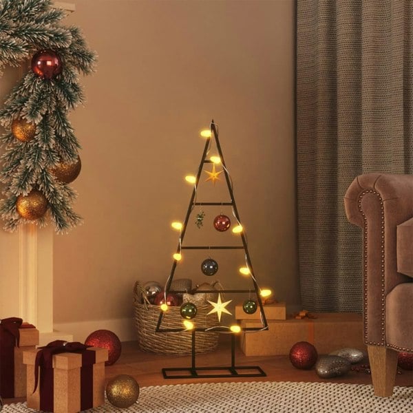 Berkfield Metal Christmas Tree for Decoration Black 60 cm