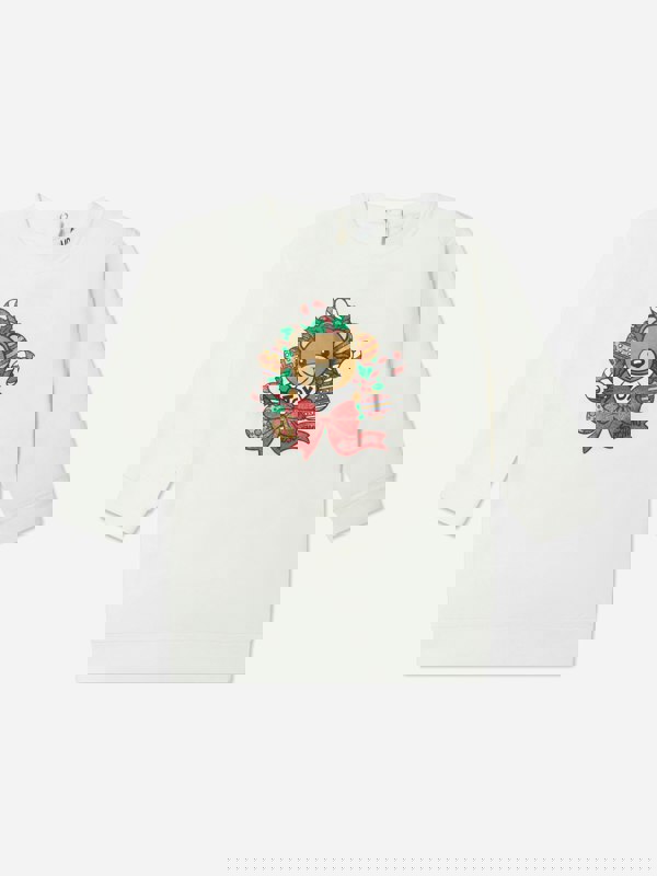 Moschino Kids Moschino Baby Girls Holiday Sweater Dress in Ivory