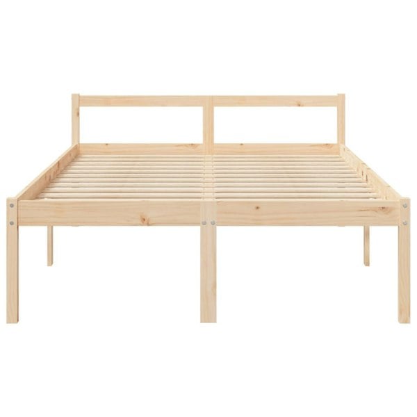 Berkfield Bed Frame 140x190 cm Solid Wood Pine