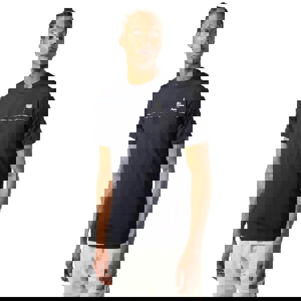 Aquascutum Mens Contrast Piping Stretch Active T-Shirt - Navy Blue