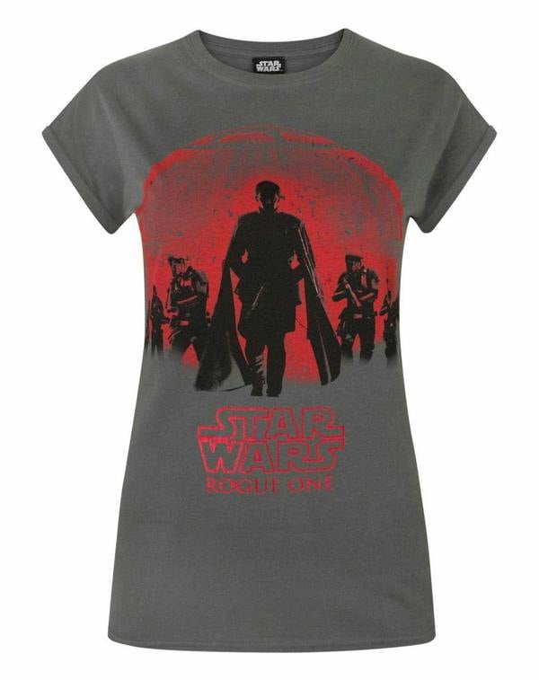 Star Wars Womens Grey Foil Short Sleeved T-Shirt