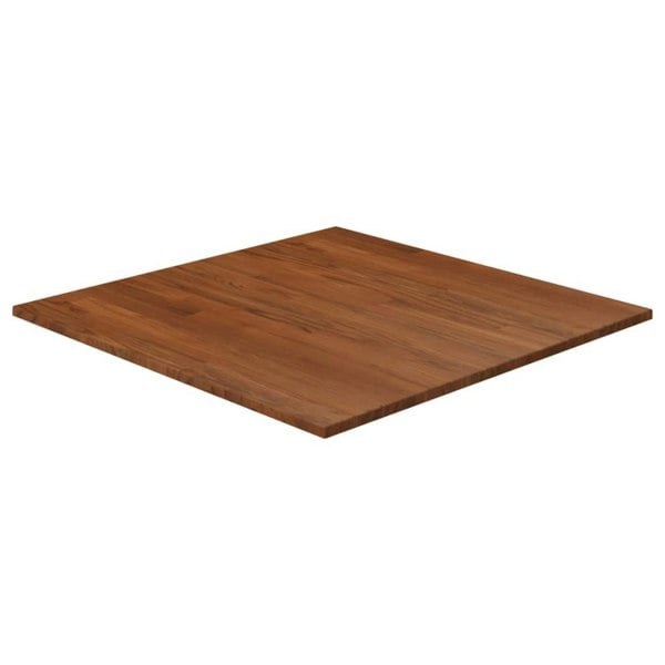 Berkfield Square Table Top Dark Brown 70x70x1.5cm Treated Solid Wood Oak