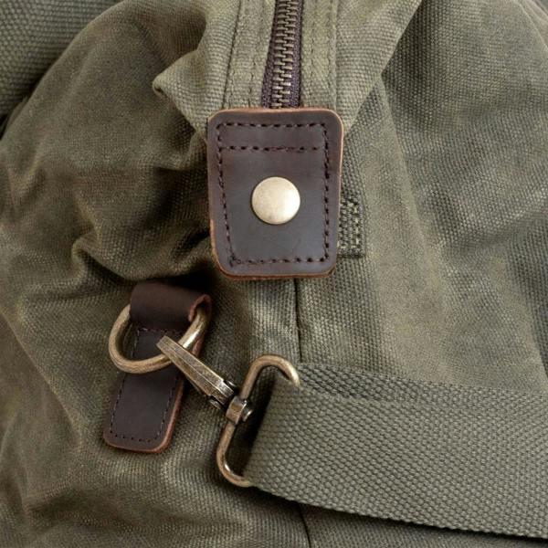 Abode Home & Gifts Monogrammed Luxury Waxed Canvas Holdall | Khaki