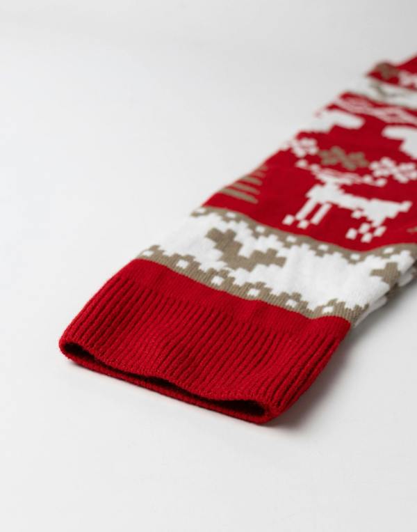 Disney Womens Red Mickey Mouse Christmas Jumper