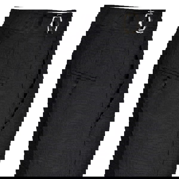 David WeJ Alfredo Cropped Double Breasted Jacquard Wave Print Tuxedo- Black