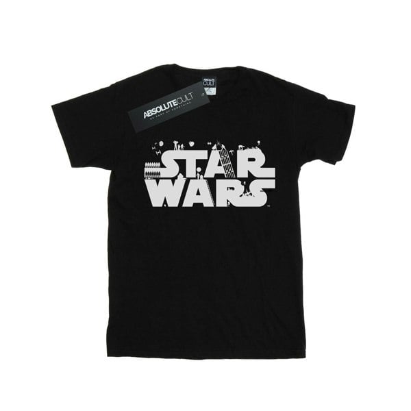 Star Wars Mens Minimalist Logo T-Shirt - Black