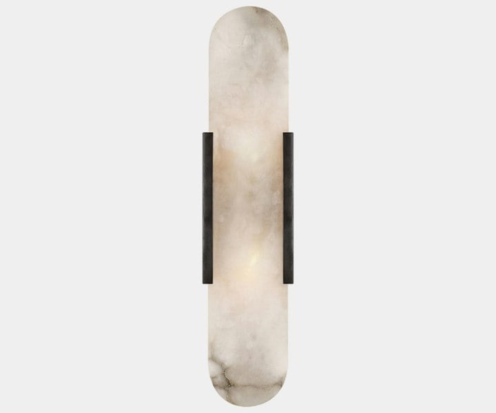 Signature Collection Sleek Alabaster Sconce - Designer Lighting by Kelly Wearstler