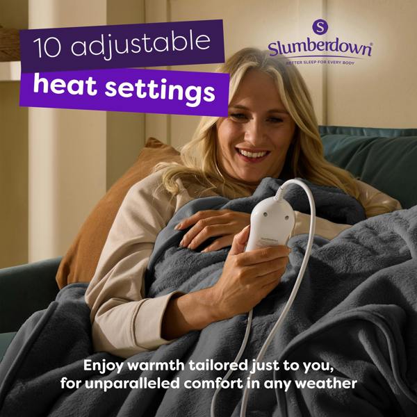 Slumberdown Elegantly Warm Luxury Heated Throw