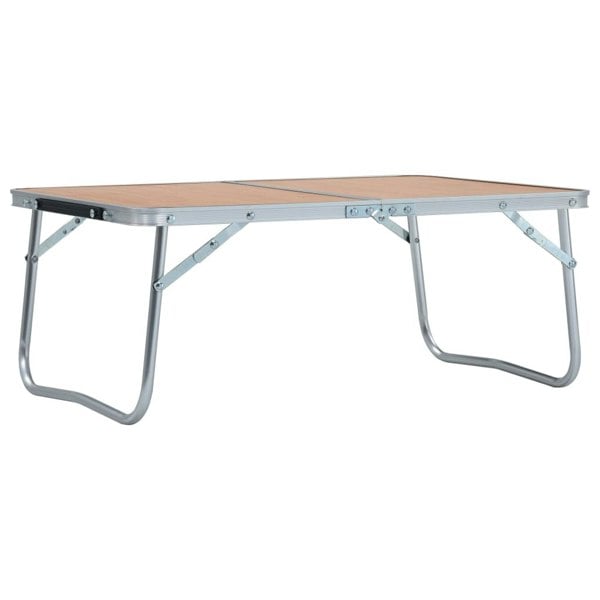 Berkfield Folding Camping Table Brown Aluminium 60x40 cm