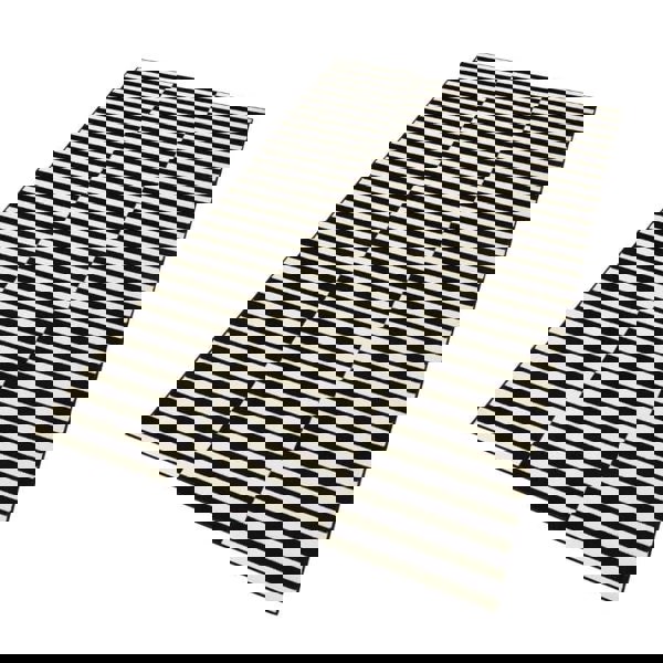 Velours Panel Design Black & Cream