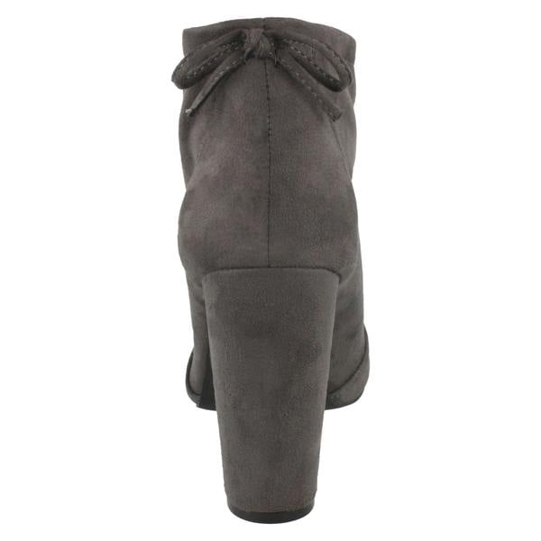 Spot On Ladies Spot On Peep Toe Ankle Boots