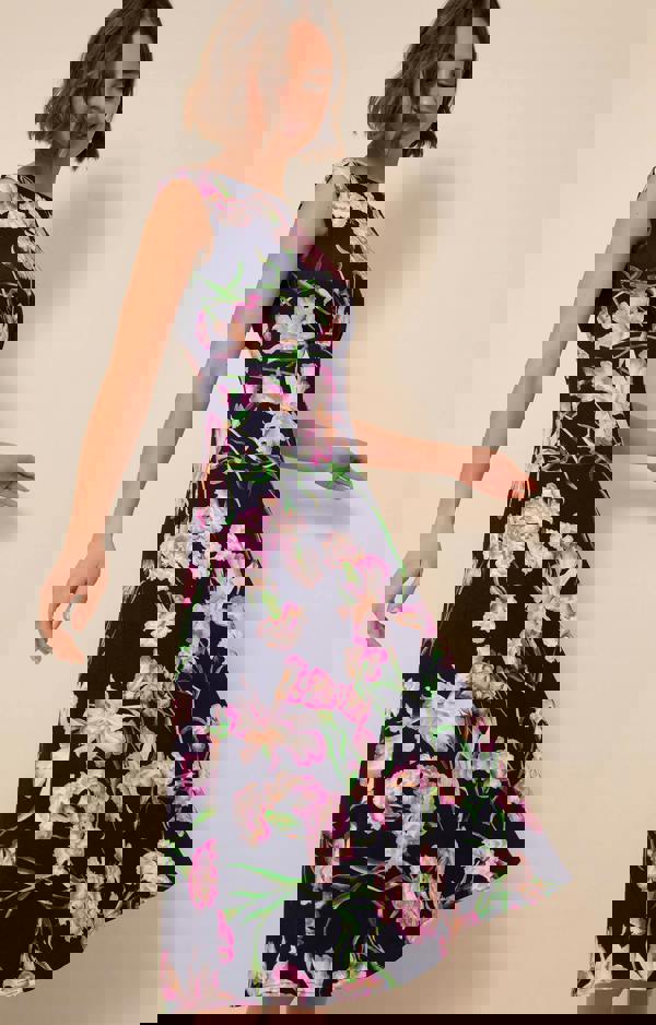 Alie Street London Luna Midi Dress - Midnight Blossom