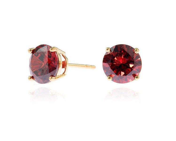 Cachet London Lana 8mm Ruby Earrings