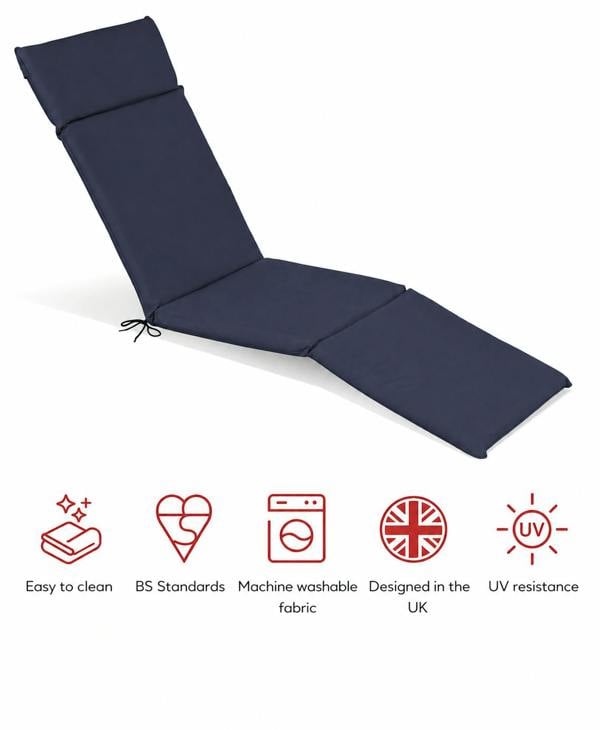 SP Range Steamer Pad Garden Cushion Navy The Garden Furniture Shop