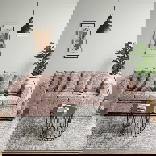 Furnishings For Less Monaco Chenille Fabric 4 Seater Sofa