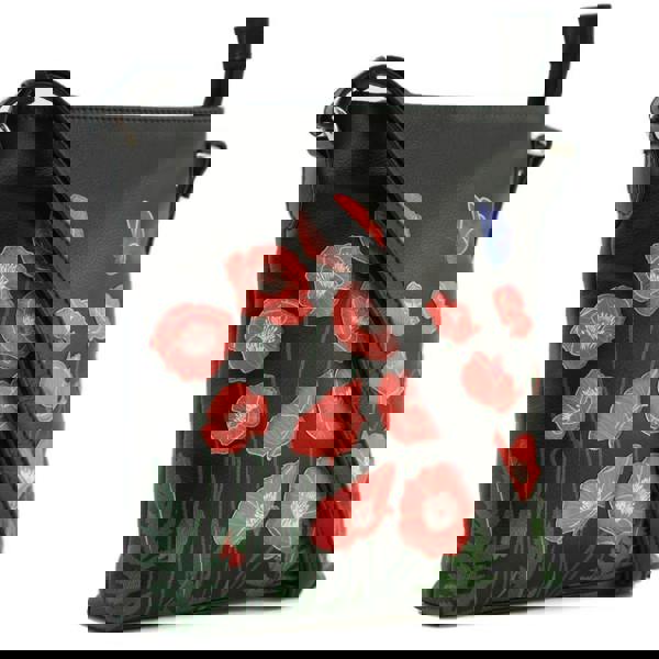 Mala Leather Poppy Floral Large Leather Crossbody Bag