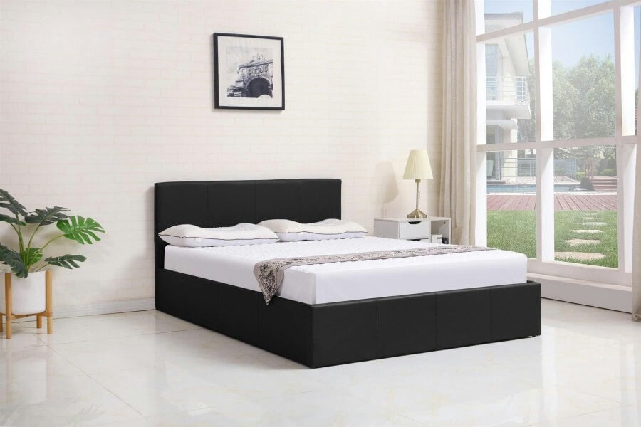 Kosy Koala Ottoman Storage Bed black 3ft single leather bedroom furniture