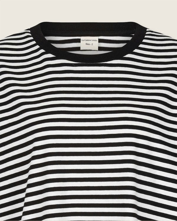 Elsie Multicolour Stripe Print Oversized T-Shirt-image 3