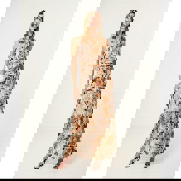 Blue Vanilla Halter Neck Belted Dress