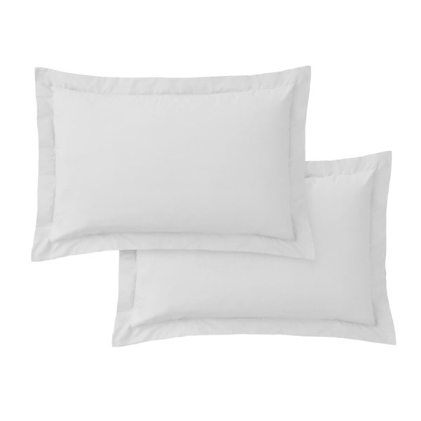 Bianca 200 Thread Count Cotton Percale Oxford Pillowcase Pair