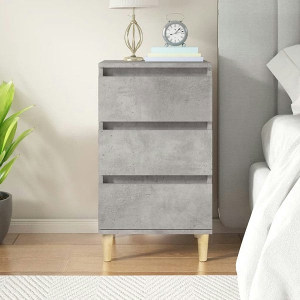 Berkfield Bedside Cabinet Concrete Grey 40x35x70 cm Engineered Wood