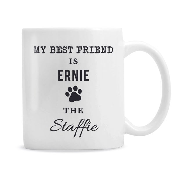 Personalised Memento Company Personalised Paw Print Dog Breed Mug