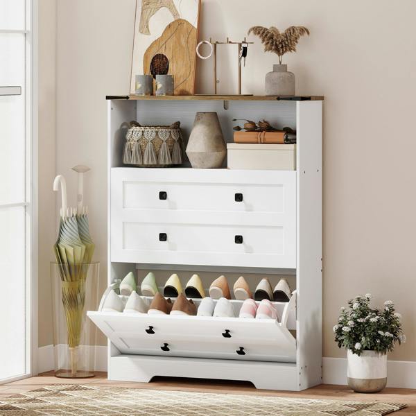Flip-down Shoe Cabinet