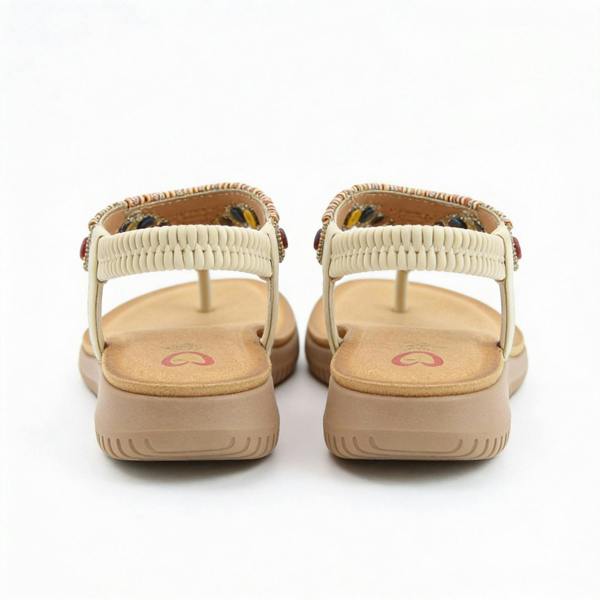Heavenly Feet RADIANCE Toe-Post Sandals   in  Light Brown