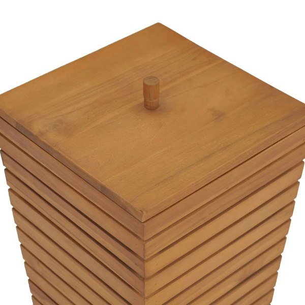 Berkfield Laundry Basket 30x30x45 cm Solid Teak Wood