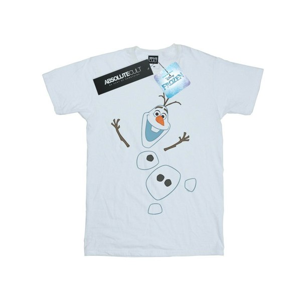 Disney Womens/Ladies Frozen Olaf Deconstructed Cotton Boyfriend T-Shirt - White