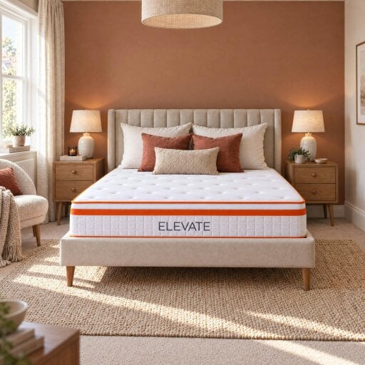 The Sleep People YourSleep Elevate 1,000 Pocket Spring Hybrid Mattress – 25cm Deep, Memory Foam, Medium-Firm, Zoned Support