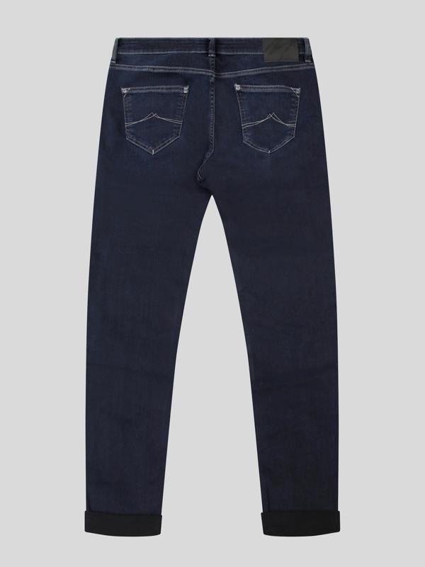 Mish Mash Mirage Tapered Stretch Denim Jean - Blue/ Black